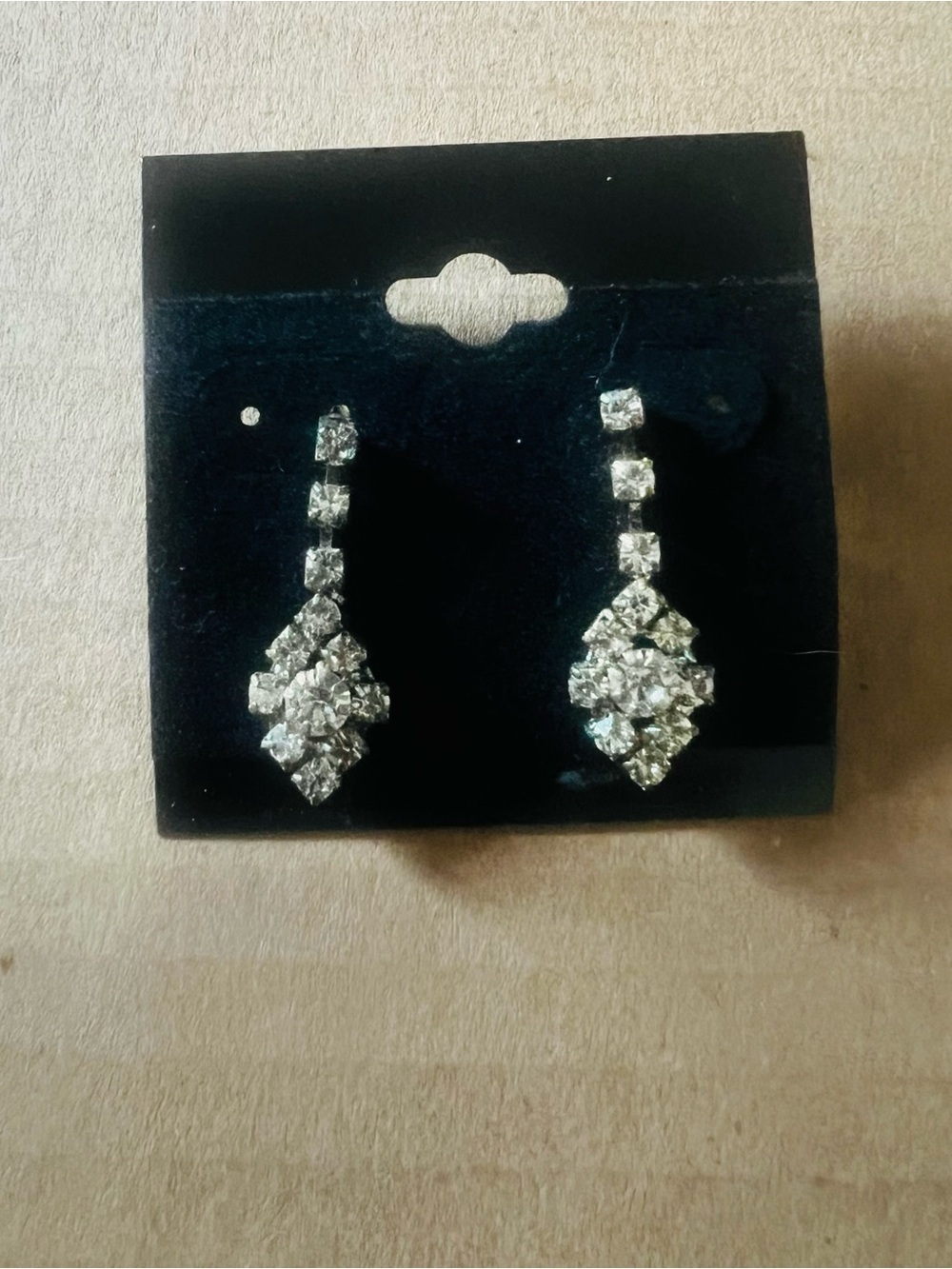 Assorted Clear Crystal Stud & Drop Earring Set - Silver Tone, 11 Pairs - Picture 9 of 11